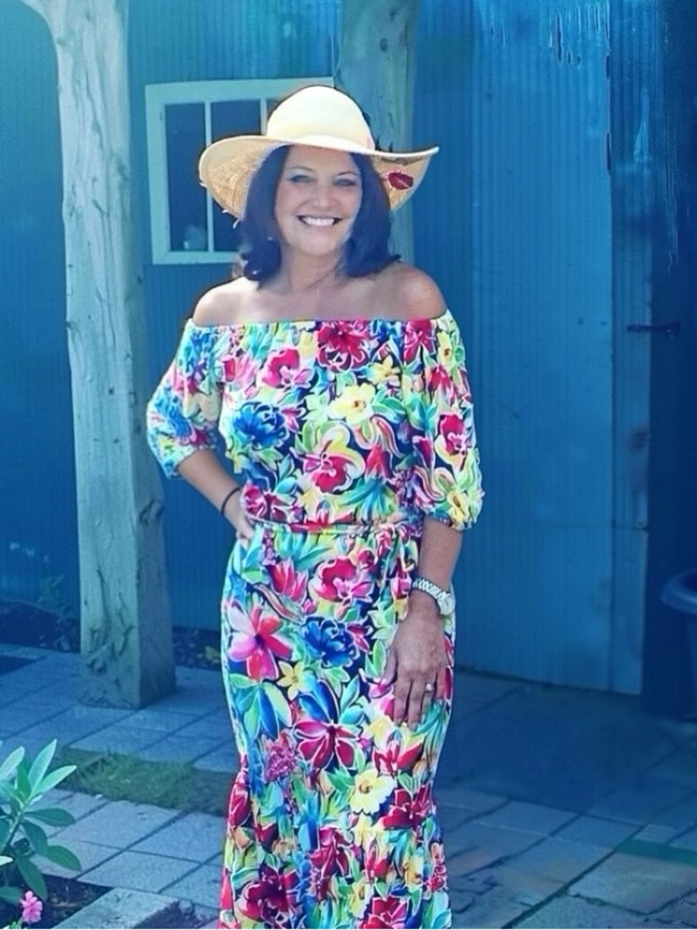 Boston Proper’s Alexia Admor Tropical Colorful Maxi Dress FREE Jewelry Set